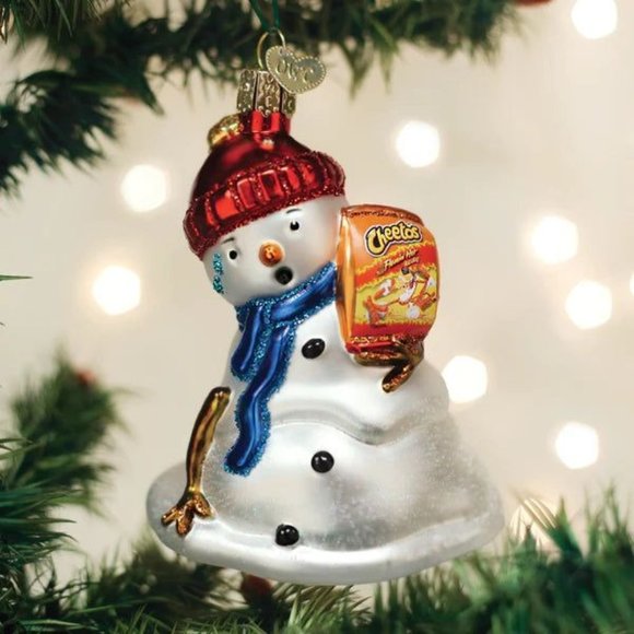 Flamin Hot Cheetos Snow Man Old World Christmas Ornament - Picture 2 of 4